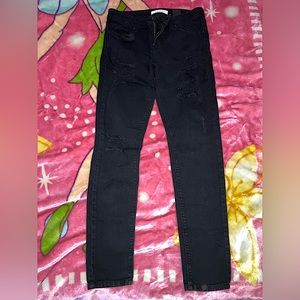 Eunina Mid Rise Skinny Crop Ankle Shredded Distressed Alternative Jeans Size 7